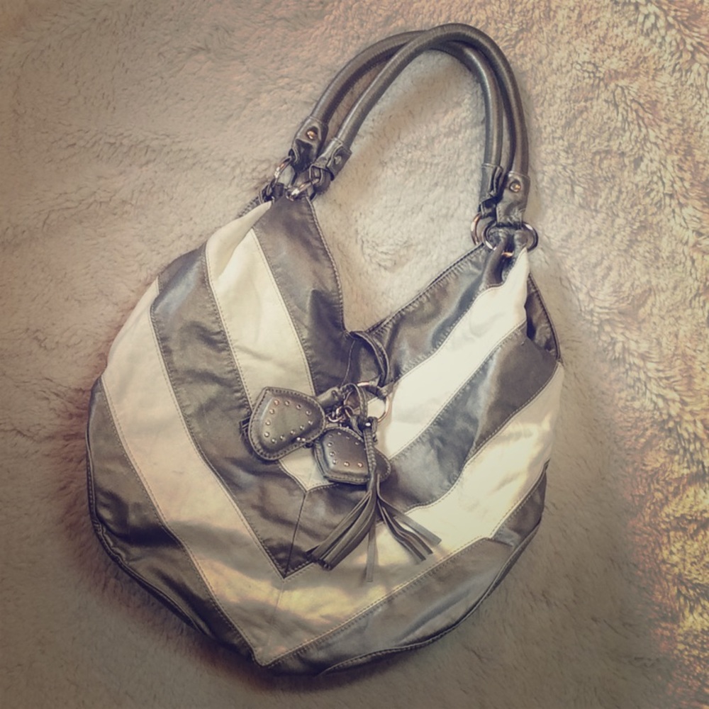 DONATING SOON Striped/Chevron Hobo Style Bag